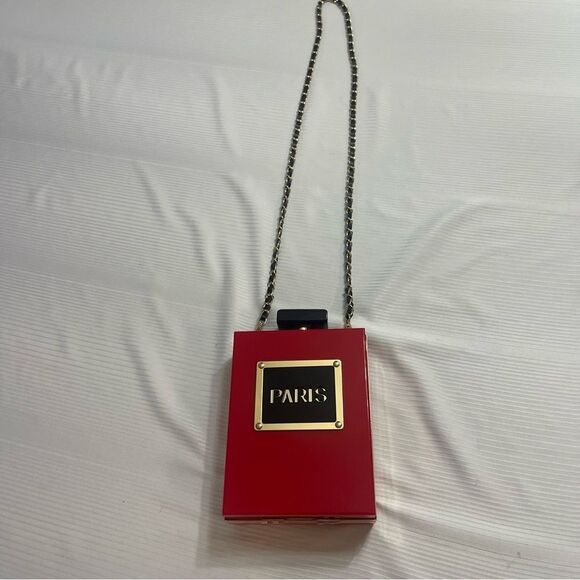 Candy Apple Red Paris Shoulder Bag Purse Handbag - Picture 1 of 12